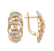 серьги из золота с фианитами