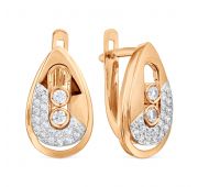 т14702Б131 Серьги из золота бренд Karatov (Au 585)