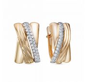 21803880 Серьги с фианитами (Au 585)