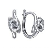 с120-10-25 Серьги без вставок (Серебро)