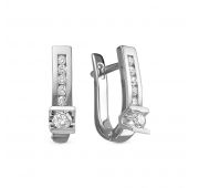 3578-21001 4,08 Серьги из белого золота с бриллиантами бренд Brilliant Style (Au 585)