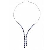 N1545-1011 Колье с сапфирами из белого золота (Au 585)