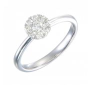 R1752-1001 1.76 Кольцо с бриллиантами из белого золота (Au 585)