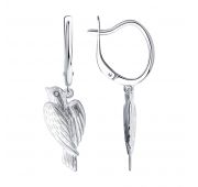 94024339 Серьги птичка (Серебро)
