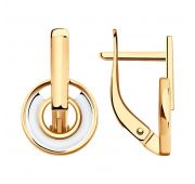 029355 Серьги без вставок (Au 585)