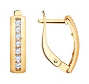 028504 Серьги дорожка с фианитами (Au 585)