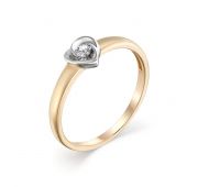 кольцо помолвочное сердце с бриллиантом бренд Brilliant Style