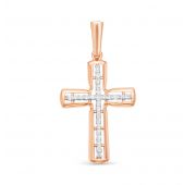 3120-310 кулон крест с бриллиантом бренд Brilliant Style (Au 585)