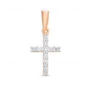 3216-310 Подвеска крест с бриллиантом бренд Brilliant Style (Au 585)