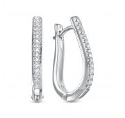 3363-21001 5,39 Серьги дорожка с бриллиантами из белого золота бренд Brilliant Style (Au 585)