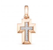 3315-310 2,82 подвеска крест с бриллиантами бренд Brilliant Style (Au 585)