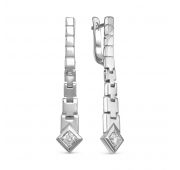 3411-21001 5,7 Серьги с бриллиантами из белого золота бренд Brilliant Style (Au 585)