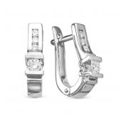 3414-21001 4,49 Серьги с бриллиантами из белого золота бренд Brilliant Style (Au 585)