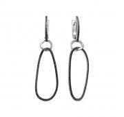 3551-20901 6,81 Серьги с бриллиантами из белого золота бренд Brilliant Style (Au 585)