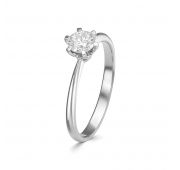 3505-11001 1,88 Кольцо помолвочное с бриллиантами из белого золота бренд Brilliant Style (Au 585)