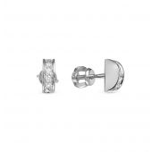 3646-21001 2,27 Серьги пуссеты из белого золота с бриллиантами бренд Brilliant Style (Au 585)