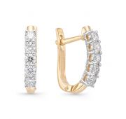 386-210 4,51 Серьги дорожка с бриллиантами бренд Brilliant Style (Au 585)