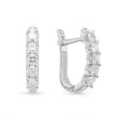 399-21001 Серьги из белого золота с бриллиантами бренд Brilliant Style (Au 585)