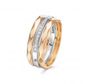 955-110-4,44 Кольцо обручальное с бриллиантами (Au 585)