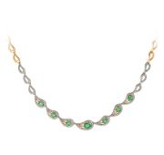 Колье с бриллиантами и изумрудом