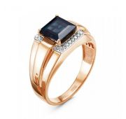 кольцо мужское с сапфиром