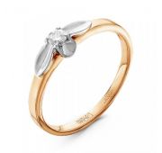 01-0610 Кольцо помолвочное с бриллиантом (Au 585)