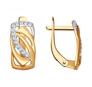 027189 Серьги с фианитами (Au 585)