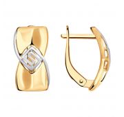 027844 Серьги без вставок (Au 585)