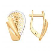 серьги без вставок из золота