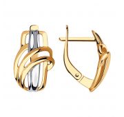 028950 Серьги без вставок (Au 585)