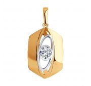 035913 Подвеска с фианитом (Au 585)