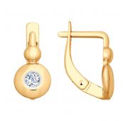 Серьги с фианитами