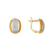 серьги из золота с фианитами