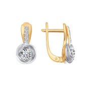 серьги с фианитами