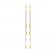 Серьги с фианитами