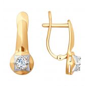 Серьги с фианитами