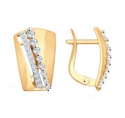 Серьги с фианитами