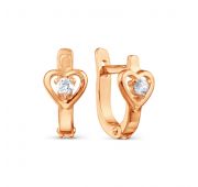 серьги детские сердце бренд Karatov