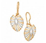 серьги золотые с фианитами