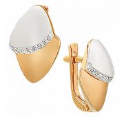 серьги золотые с фианитами