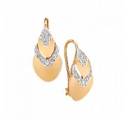 17623 Серьги из золота с фианитами (Au 585)