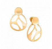 19830 Серьги пуссеты без вставок (Au 585)