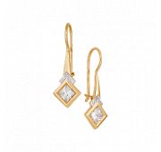 19878 Серьги с фианитами (Au 585)