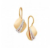 20033 Серьги с фианитами (Au 585)