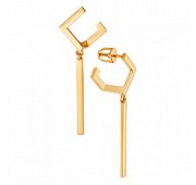 19284 Серьги пуссеты без вставок (Au 585)