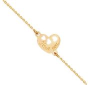 браслет из золота сердце