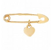 БР16475 Брошь булавка сердце (Au 585)