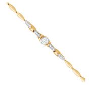 Б19730 Браслет из золота с фианитами (Au 585)