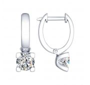 серьги с фианитами