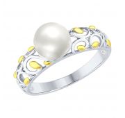 кольцо с жемчугом